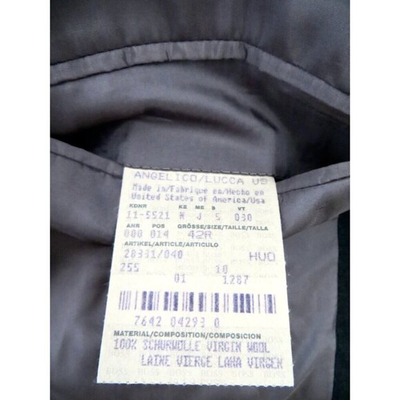 NEW! HUGO BOSS Super 100 Sport Coat Suit Jacket 100% Virgin Wool Gray SZ 42R - Picture 8 of 8